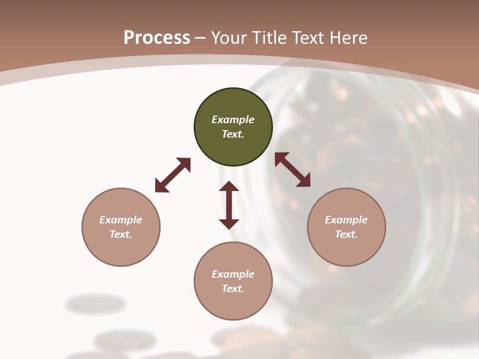 A Jar Filled With Coins Sitting On Top Of A Table PowerPoint Template