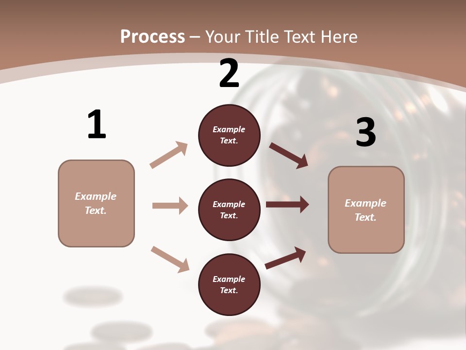 A Jar Filled With Coins Sitting On Top Of A Table PowerPoint Template