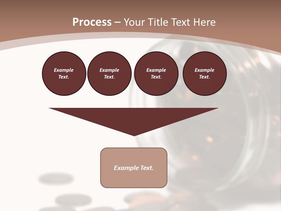 A Jar Filled With Coins Sitting On Top Of A Table PowerPoint Template