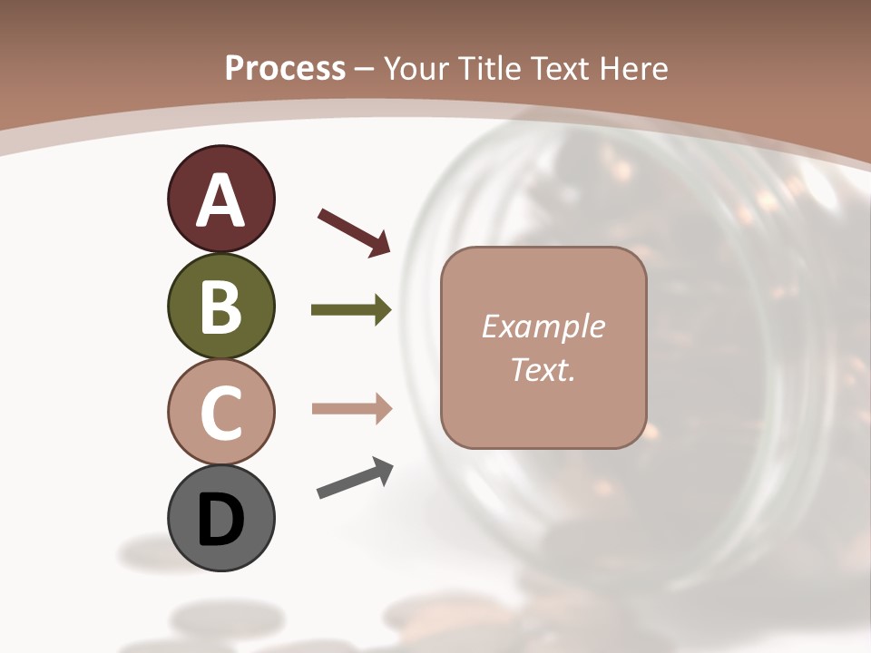 A Jar Filled With Coins Sitting On Top Of A Table PowerPoint Template