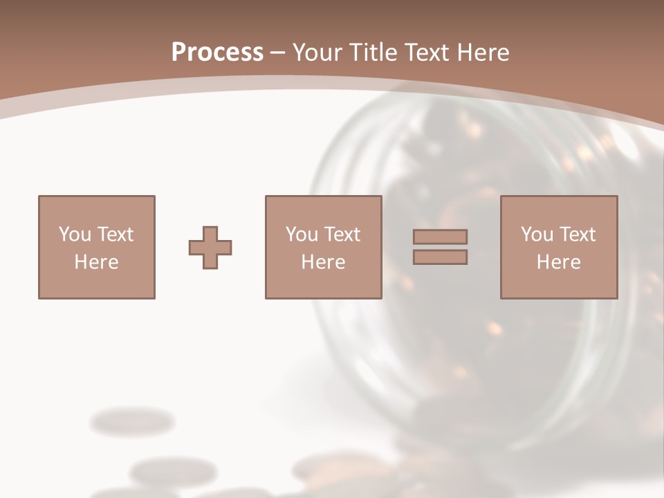 A Jar Filled With Coins Sitting On Top Of A Table PowerPoint Template