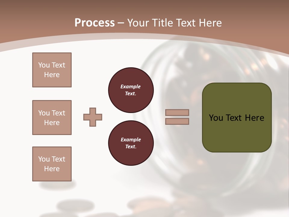 A Jar Filled With Coins Sitting On Top Of A Table PowerPoint Template