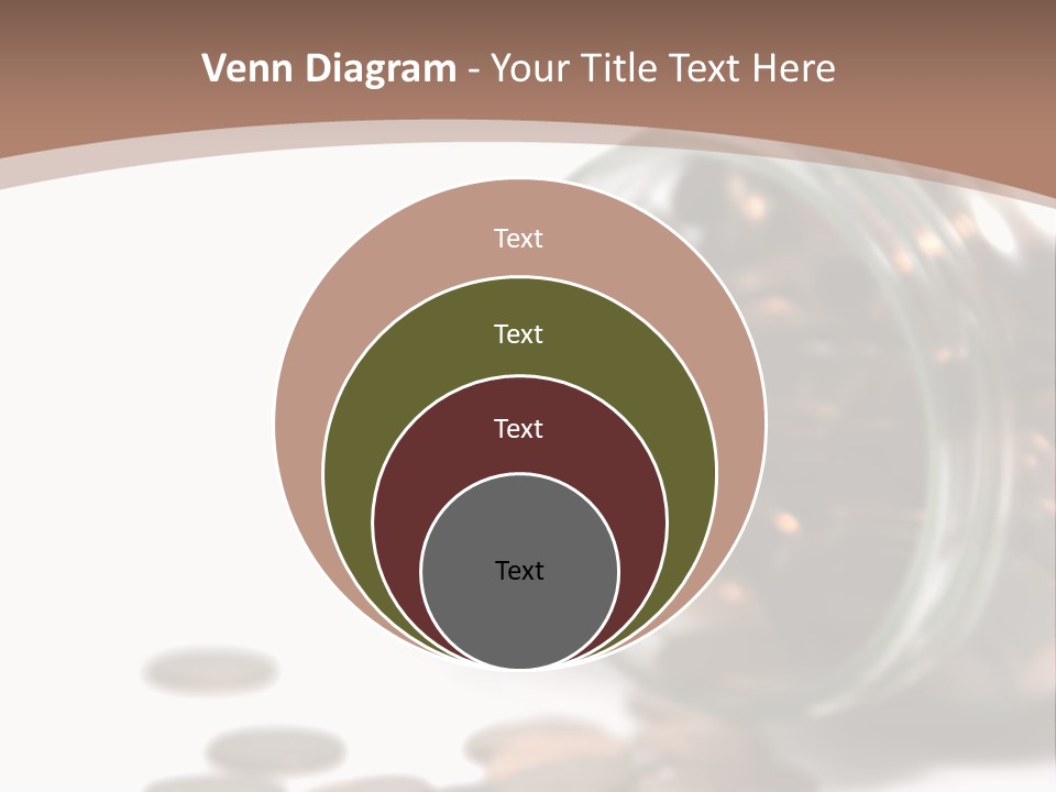 A Jar Filled With Coins Sitting On Top Of A Table PowerPoint Template
