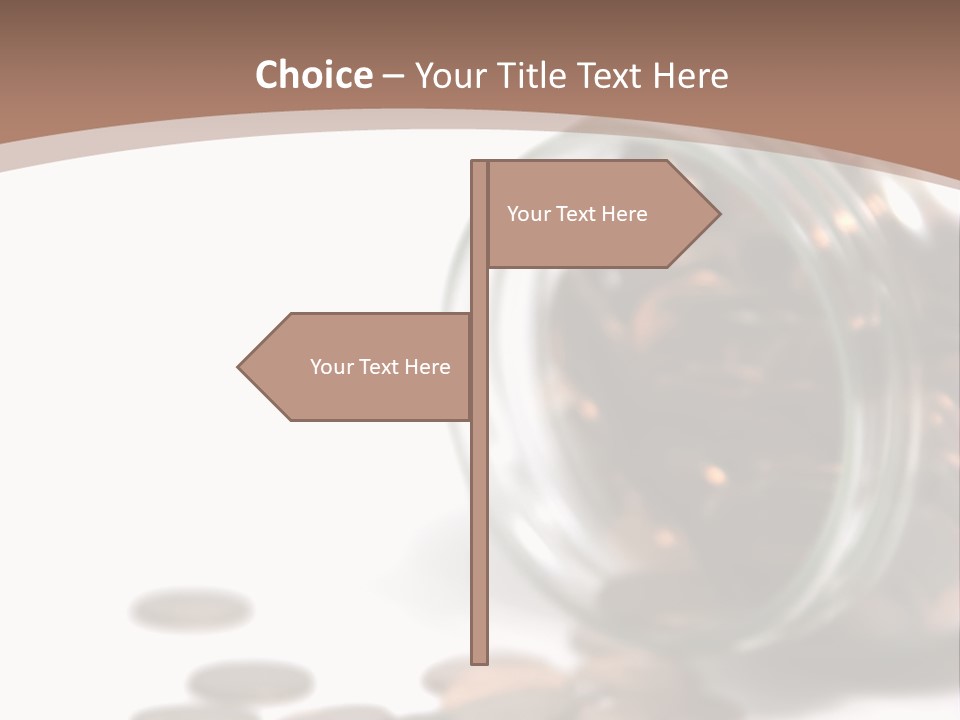 A Jar Filled With Coins Sitting On Top Of A Table PowerPoint Template