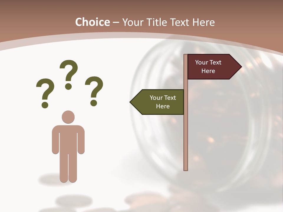 A Jar Filled With Coins Sitting On Top Of A Table PowerPoint Template