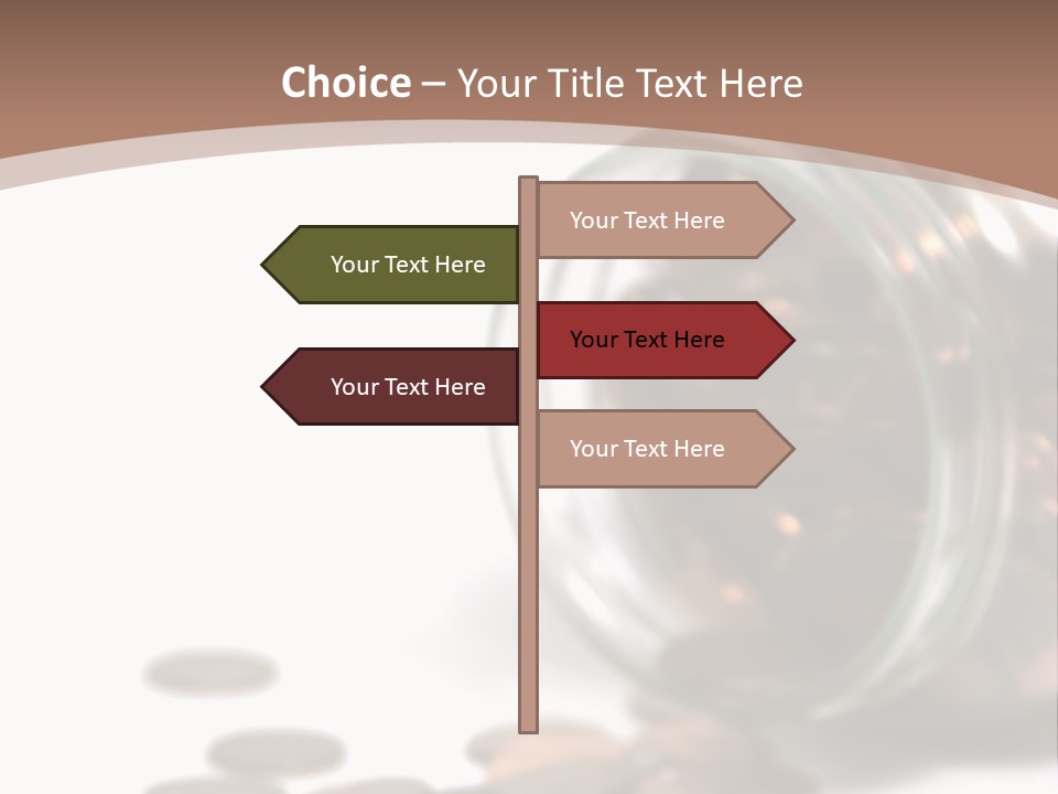 A Jar Filled With Coins Sitting On Top Of A Table PowerPoint Template
