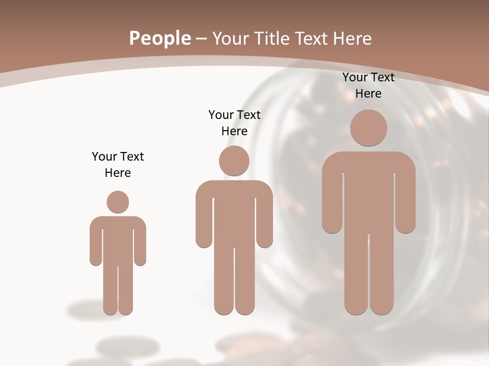 A Jar Filled With Coins Sitting On Top Of A Table PowerPoint Template