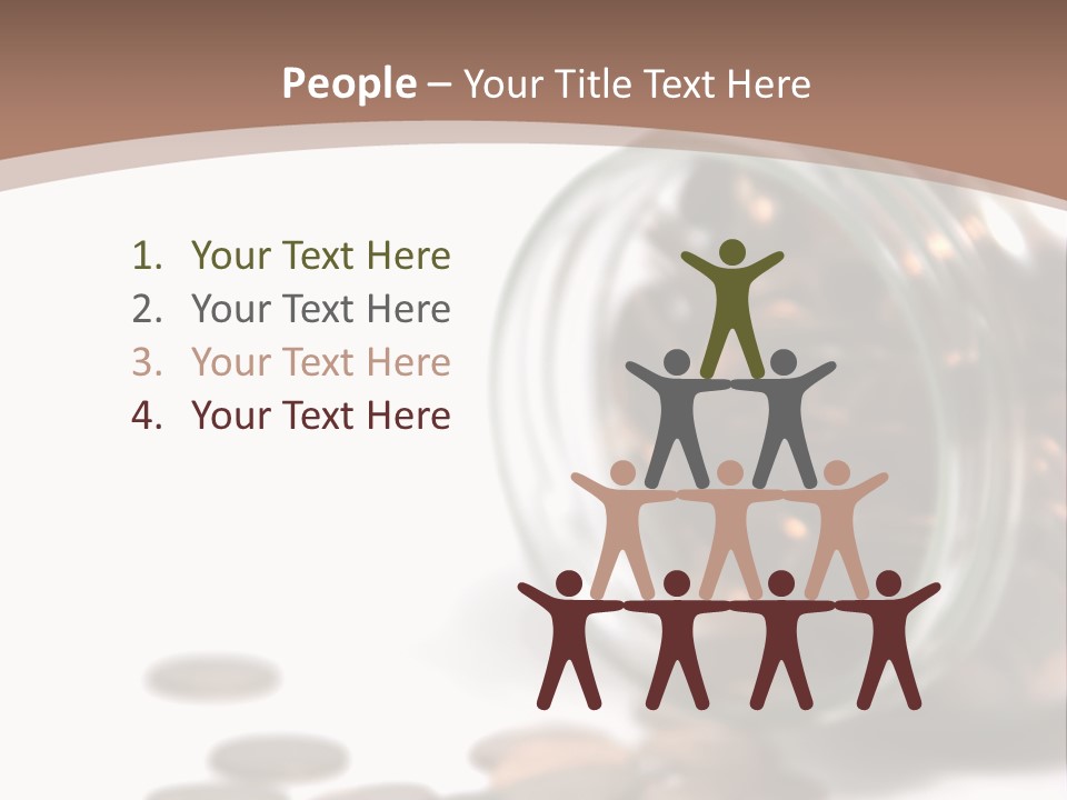 A Jar Filled With Coins Sitting On Top Of A Table PowerPoint Template