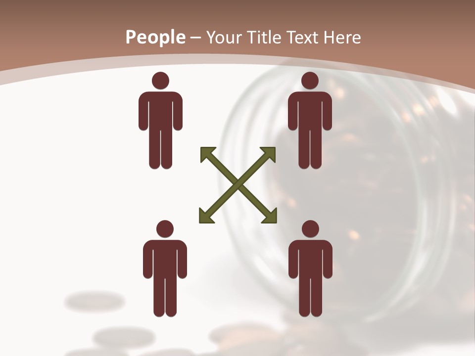 A Jar Filled With Coins Sitting On Top Of A Table PowerPoint Template