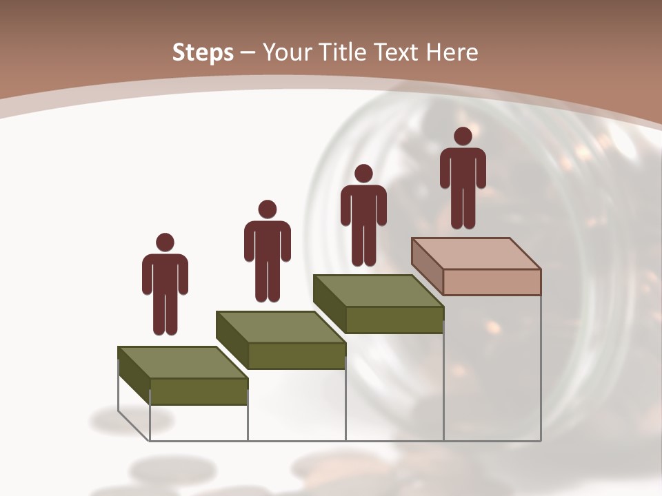 A Jar Filled With Coins Sitting On Top Of A Table PowerPoint Template