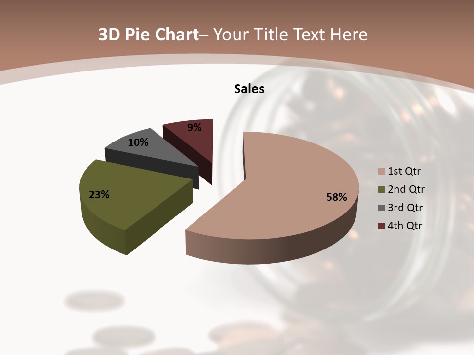 A Jar Filled With Coins Sitting On Top Of A Table PowerPoint Template