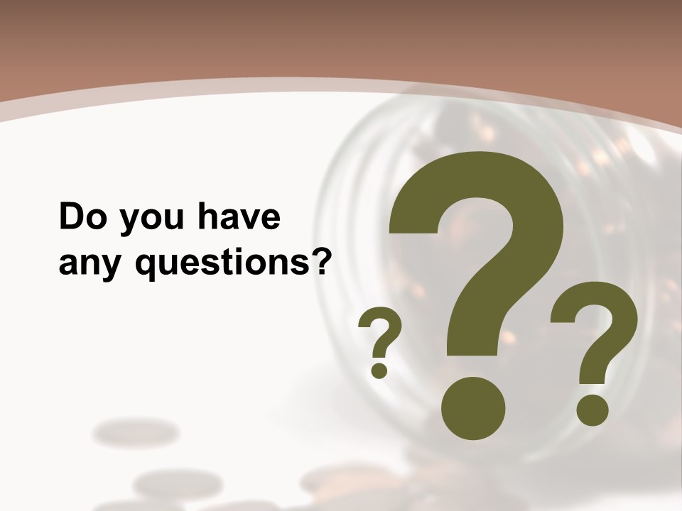 A Jar Filled With Coins Sitting On Top Of A Table PowerPoint Template