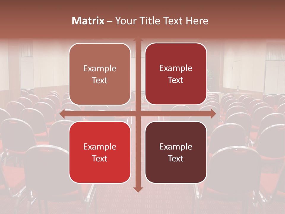 Empty Conference Room Ready For Audience PowerPoint Template