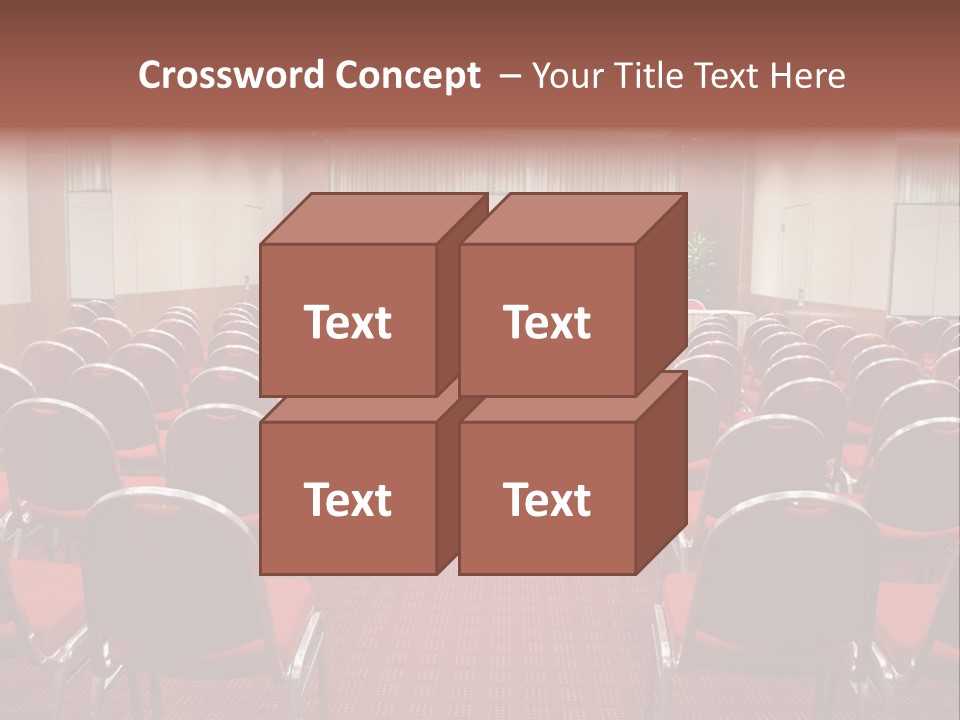 Empty Conference Room Ready For Audience PowerPoint Template