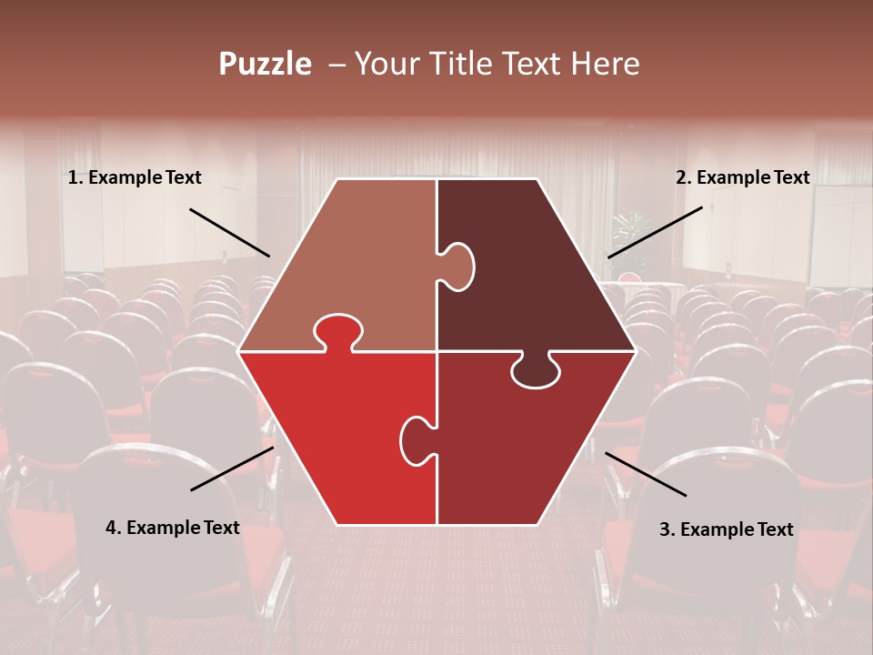 Empty Conference Room Ready For Audience PowerPoint Template