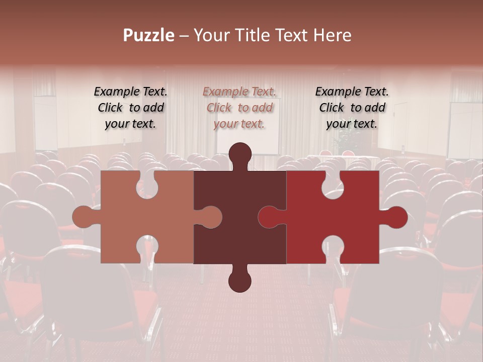 Empty Conference Room Ready For Audience PowerPoint Template