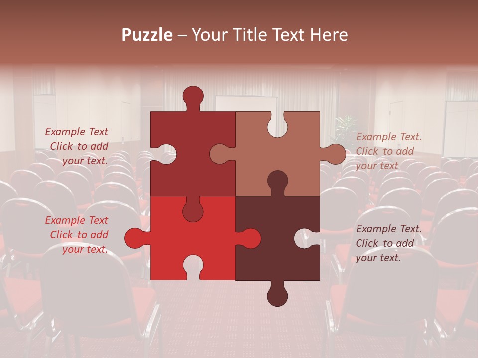 Empty Conference Room Ready For Audience PowerPoint Template