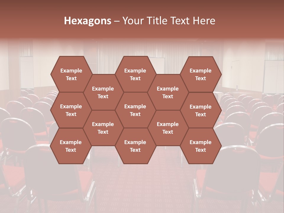 Empty Conference Room Ready For Audience PowerPoint Template