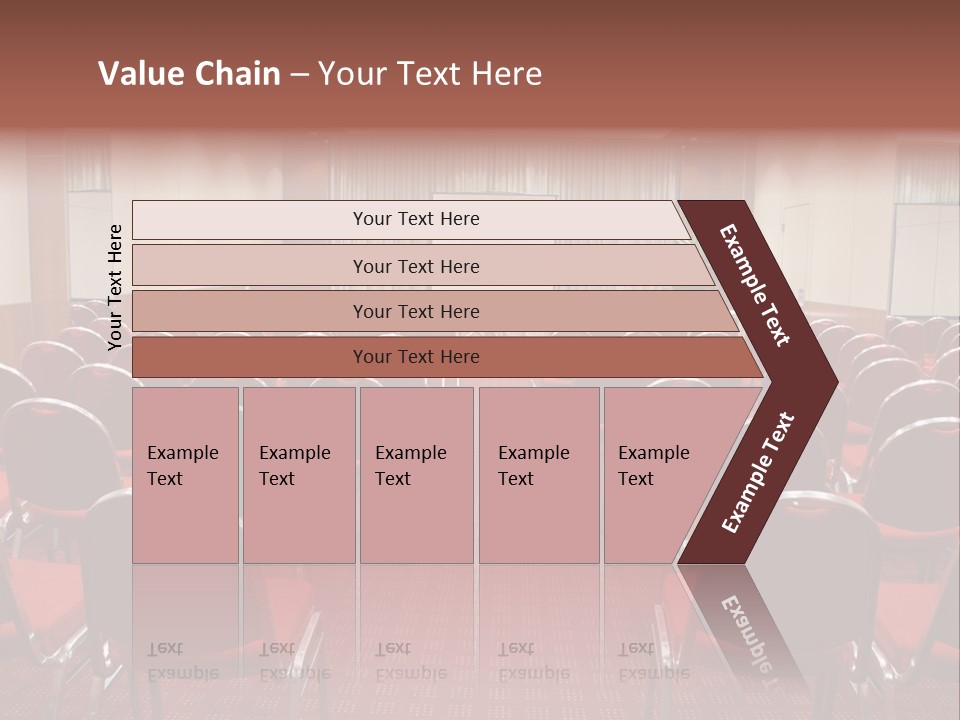 Empty Conference Room Ready For Audience PowerPoint Template