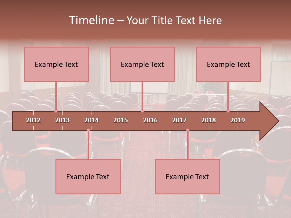 Empty Conference Room Ready For Audience PowerPoint Template