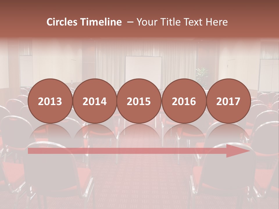 Empty Conference Room Ready For Audience PowerPoint Template