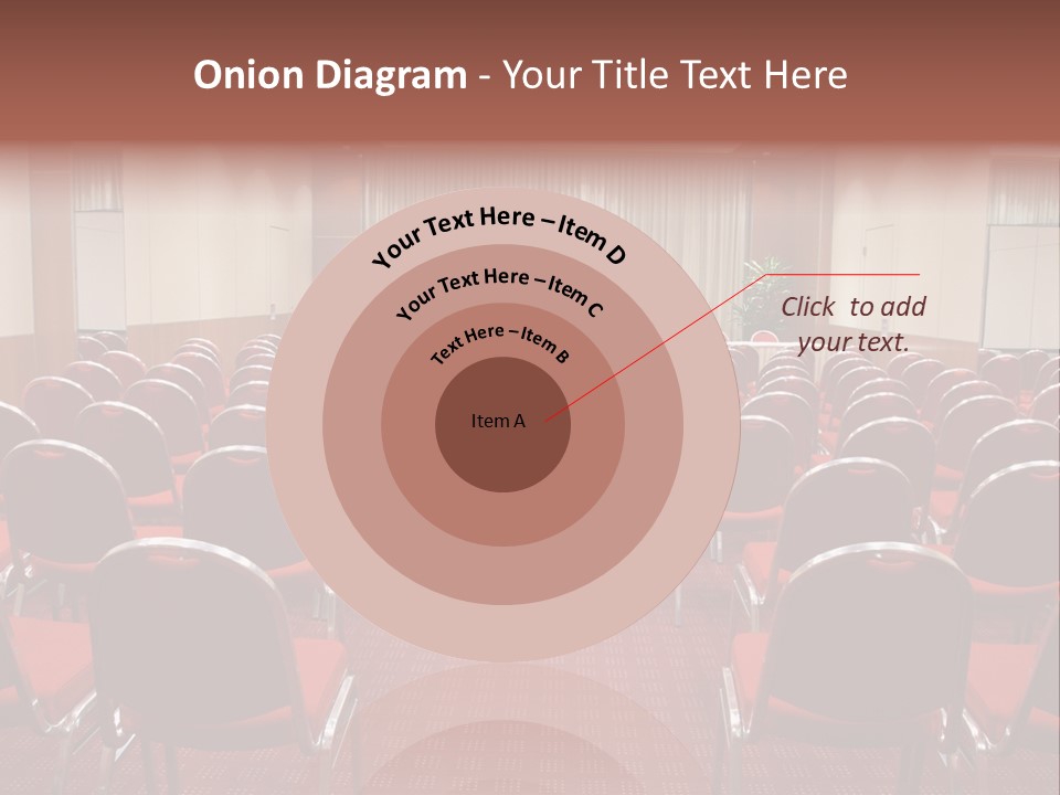 Empty Conference Room Ready For Audience PowerPoint Template