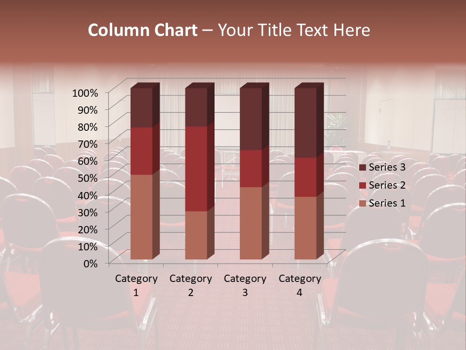 Empty Conference Room Ready For Audience PowerPoint Template