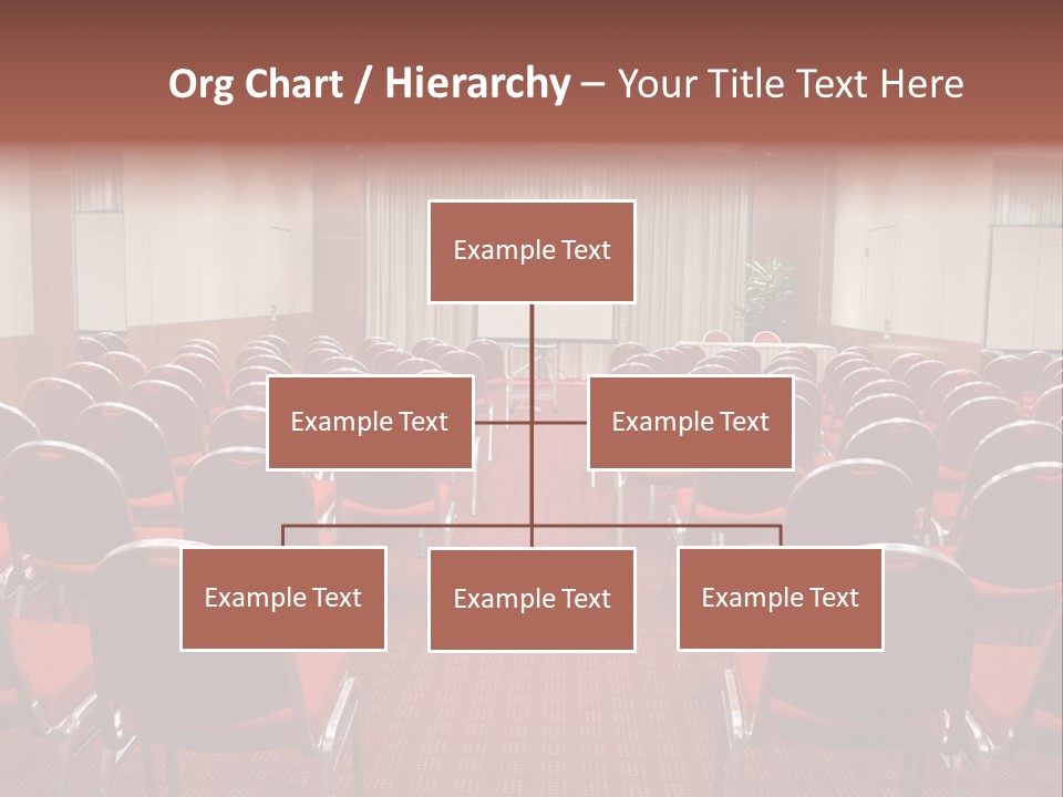 Empty Conference Room Ready For Audience PowerPoint Template