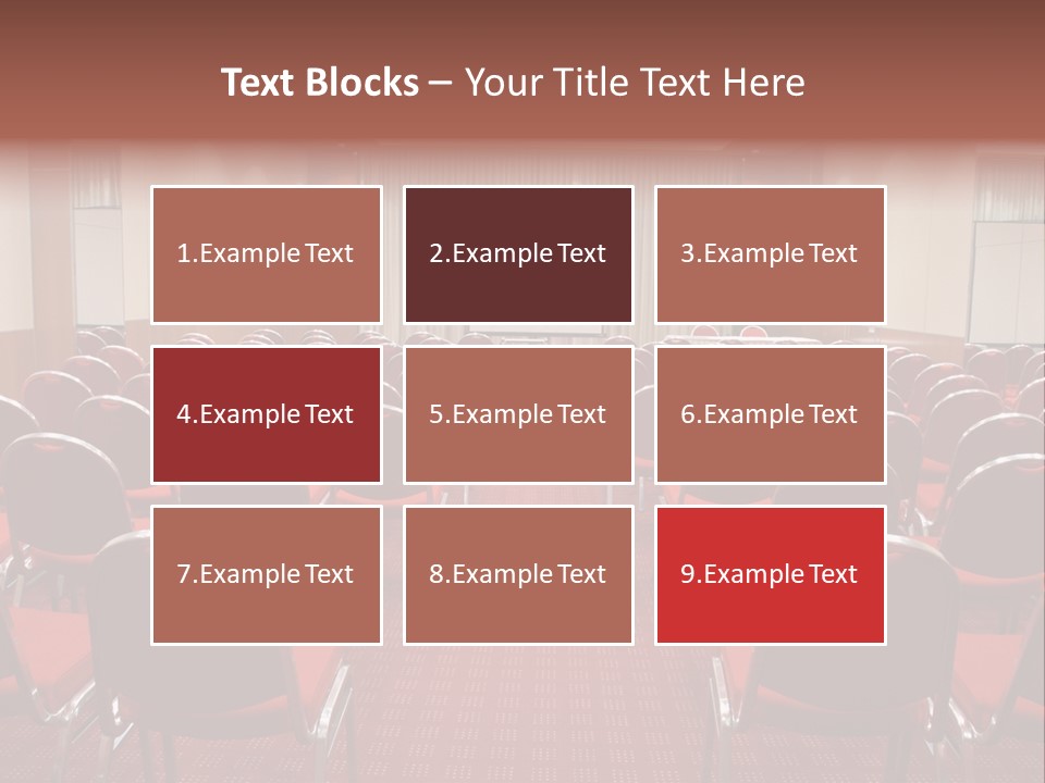 Empty Conference Room Ready For Audience PowerPoint Template