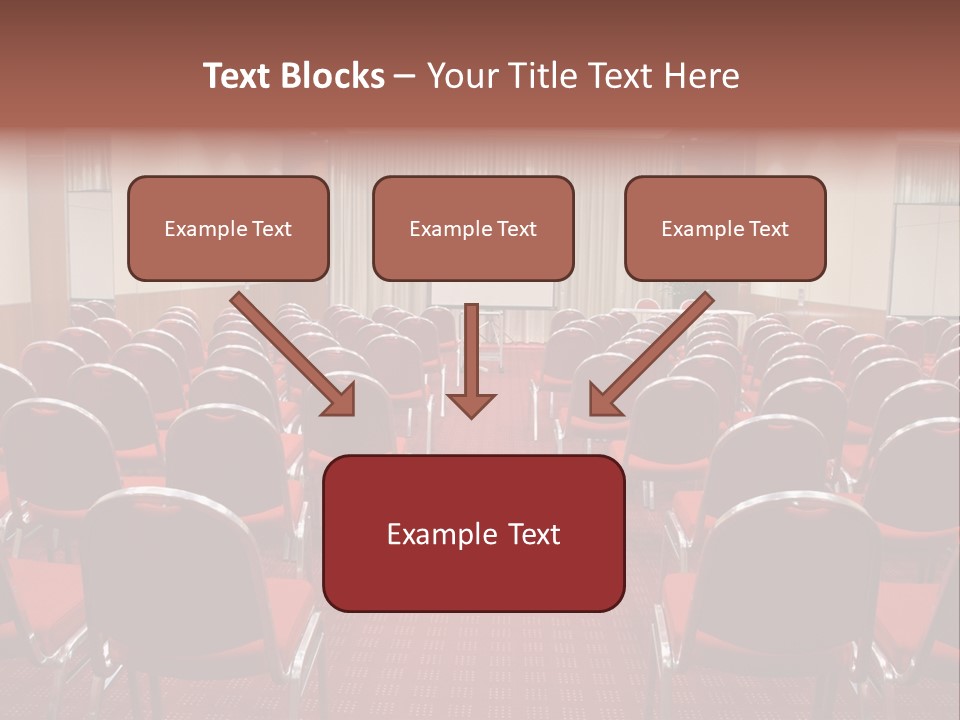 Empty Conference Room Ready For Audience PowerPoint Template