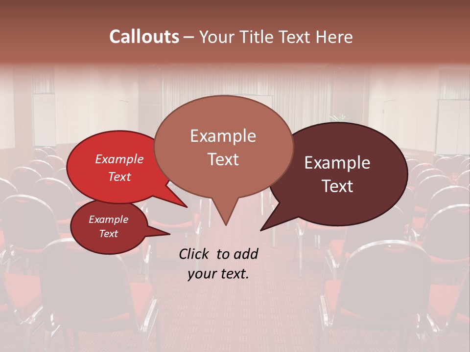 Empty Conference Room Ready For Audience PowerPoint Template