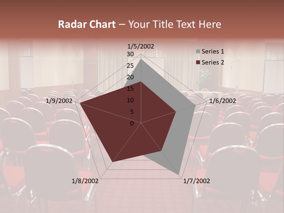 Empty Conference Room Ready For Audience PowerPoint Template