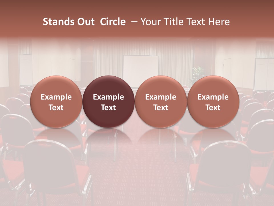 Empty Conference Room Ready For Audience PowerPoint Template