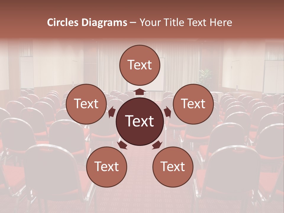 Empty Conference Room Ready For Audience PowerPoint Template