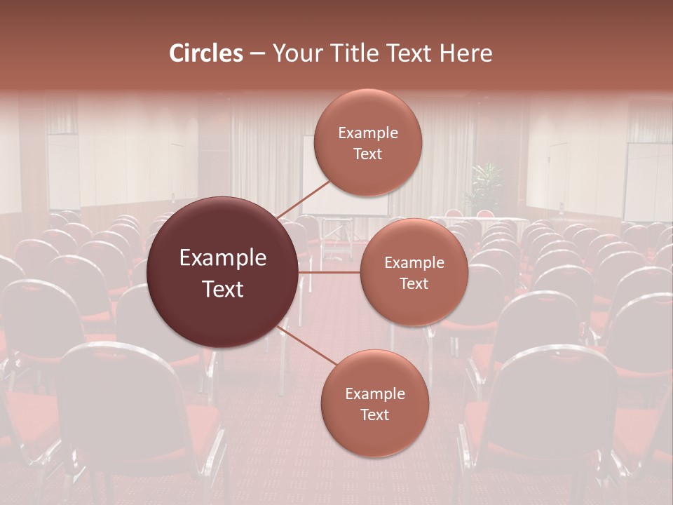 Empty Conference Room Ready For Audience PowerPoint Template