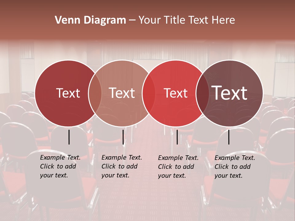 Empty Conference Room Ready For Audience PowerPoint Template