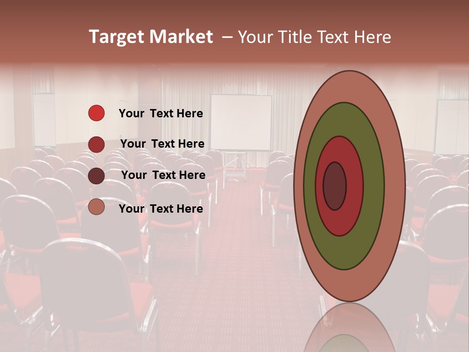 Empty Conference Room Ready For Audience PowerPoint Template