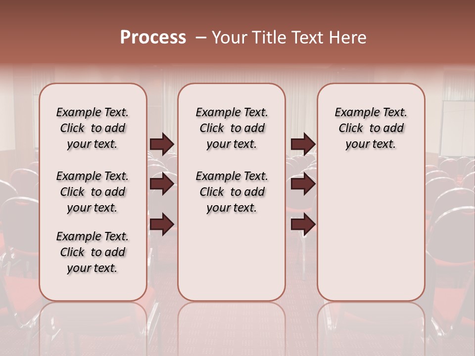 Empty Conference Room Ready For Audience PowerPoint Template