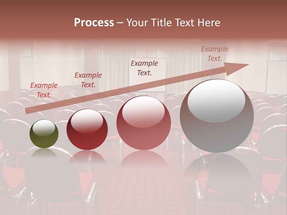 Empty Conference Room Ready For Audience PowerPoint Template