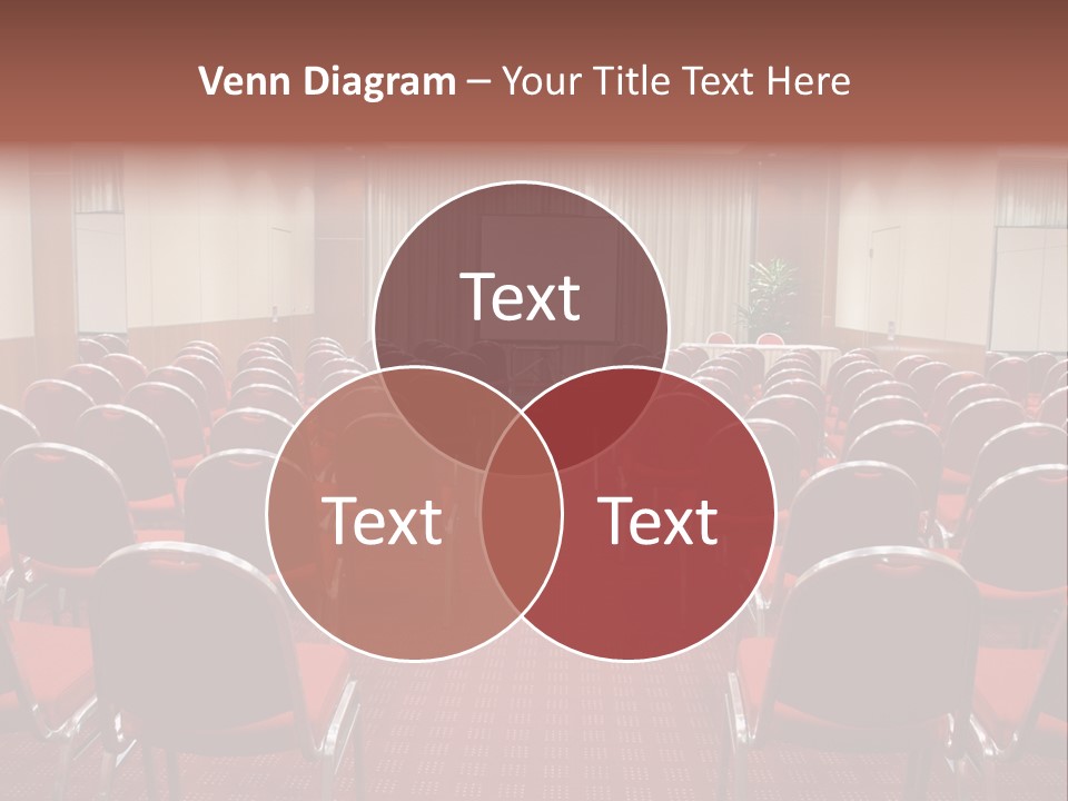 Empty Conference Room Ready For Audience PowerPoint Template