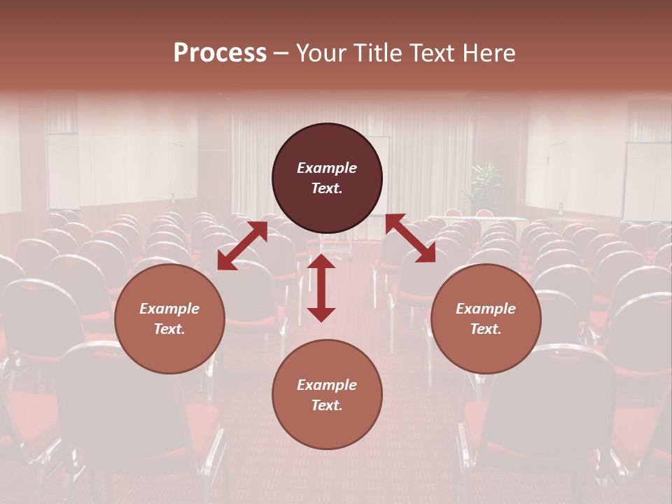 Empty Conference Room Ready For Audience PowerPoint Template