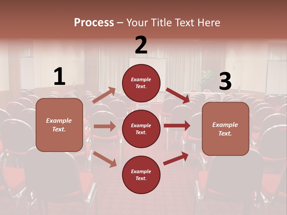 Empty Conference Room Ready For Audience PowerPoint Template