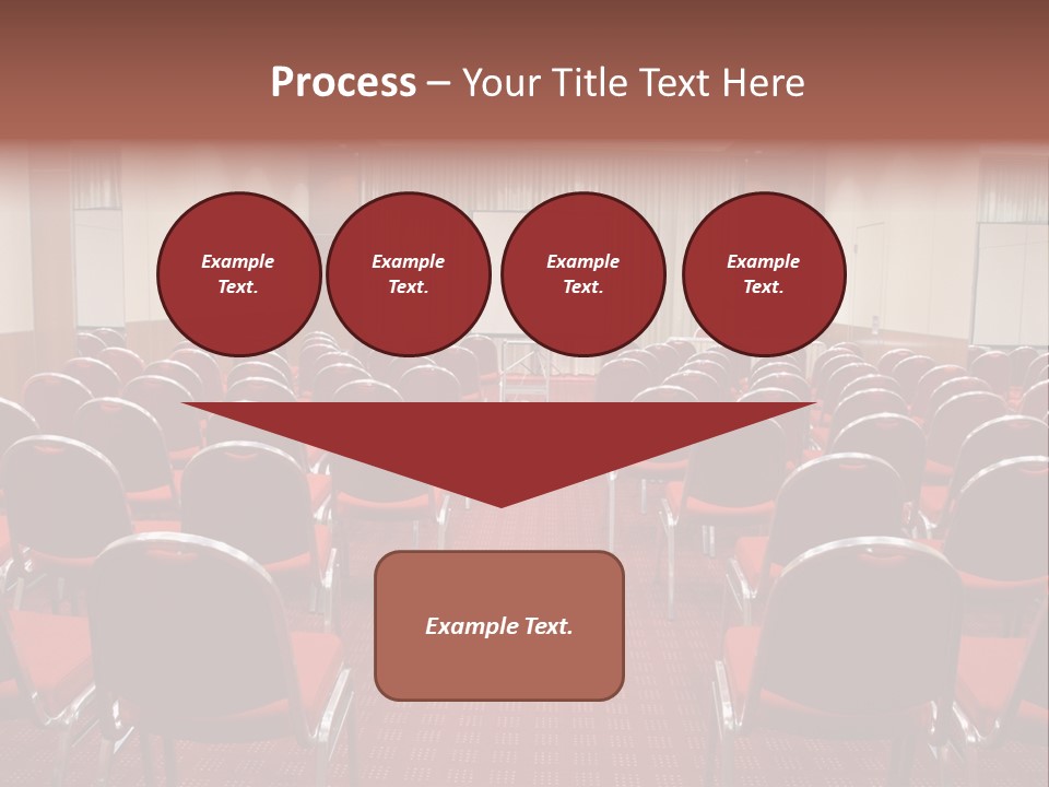 Empty Conference Room Ready For Audience PowerPoint Template