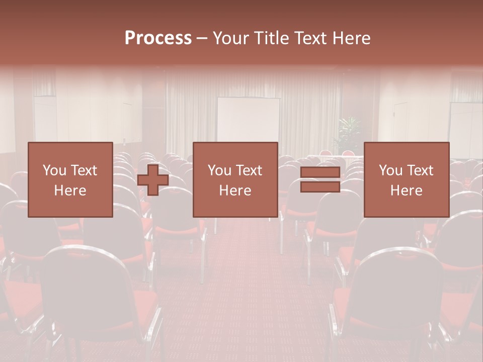 Empty Conference Room Ready For Audience PowerPoint Template