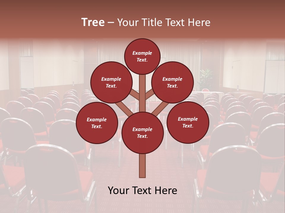 Empty Conference Room Ready For Audience PowerPoint Template