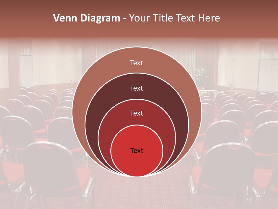 Empty Conference Room Ready For Audience PowerPoint Template