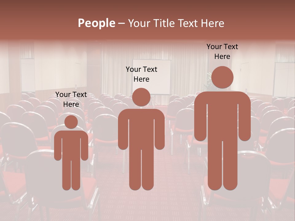 Empty Conference Room Ready For Audience PowerPoint Template