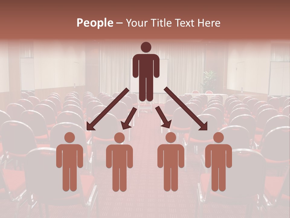 Empty Conference Room Ready For Audience PowerPoint Template