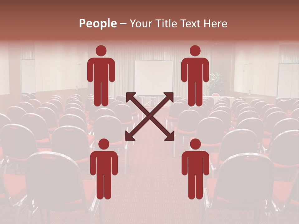 Empty Conference Room Ready For Audience PowerPoint Template