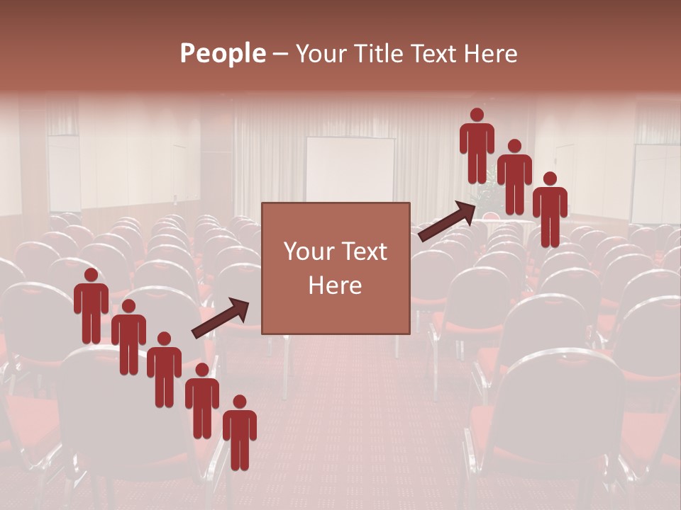 Empty Conference Room Ready For Audience PowerPoint Template